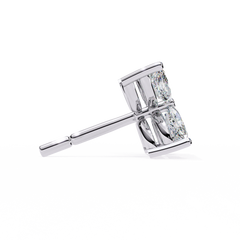 Marquise Cut White Colorless Diamond Antique Minimalist Classic Elegant Prong Set Dainty Stud Earring For Her - HIGHCARAT DIAMONDS