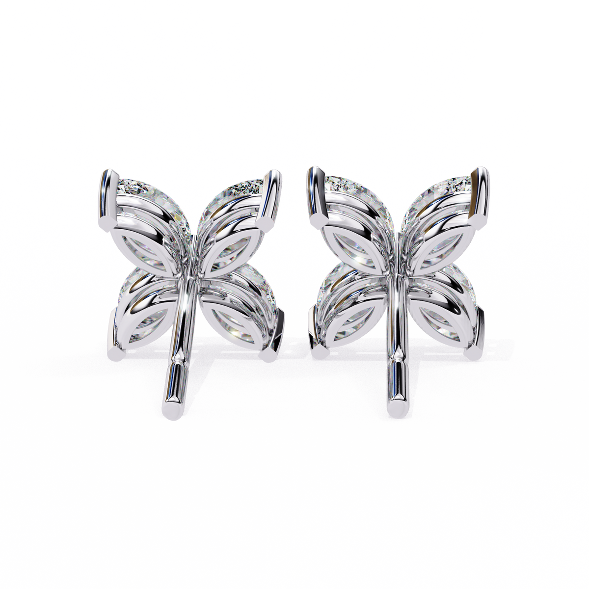 Marquise Cut White Colorless Diamond Antique Minimalist Classic Elegant Prong Set Dainty Stud Earring For Her - HIGHCARAT DIAMONDS