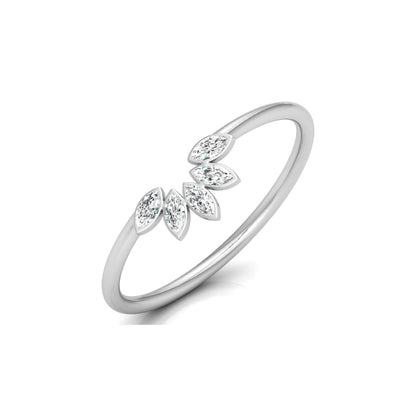 Marquise Cut Diamond Curved Crown Bezel Set Ring - HIGHCARAT DIAMONDS