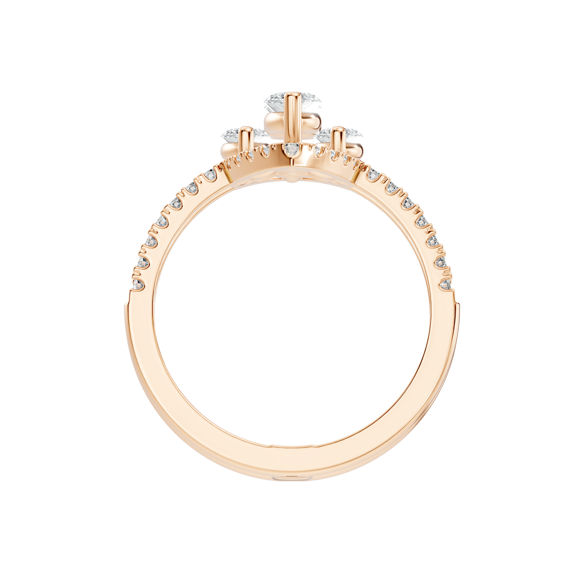 1.71Ct Marquise and Round Cut Top Grade Diamond Antique Vintage Art Deco Cluster Party Wear Ring For Her - HIGHCARAT DIAMONDS