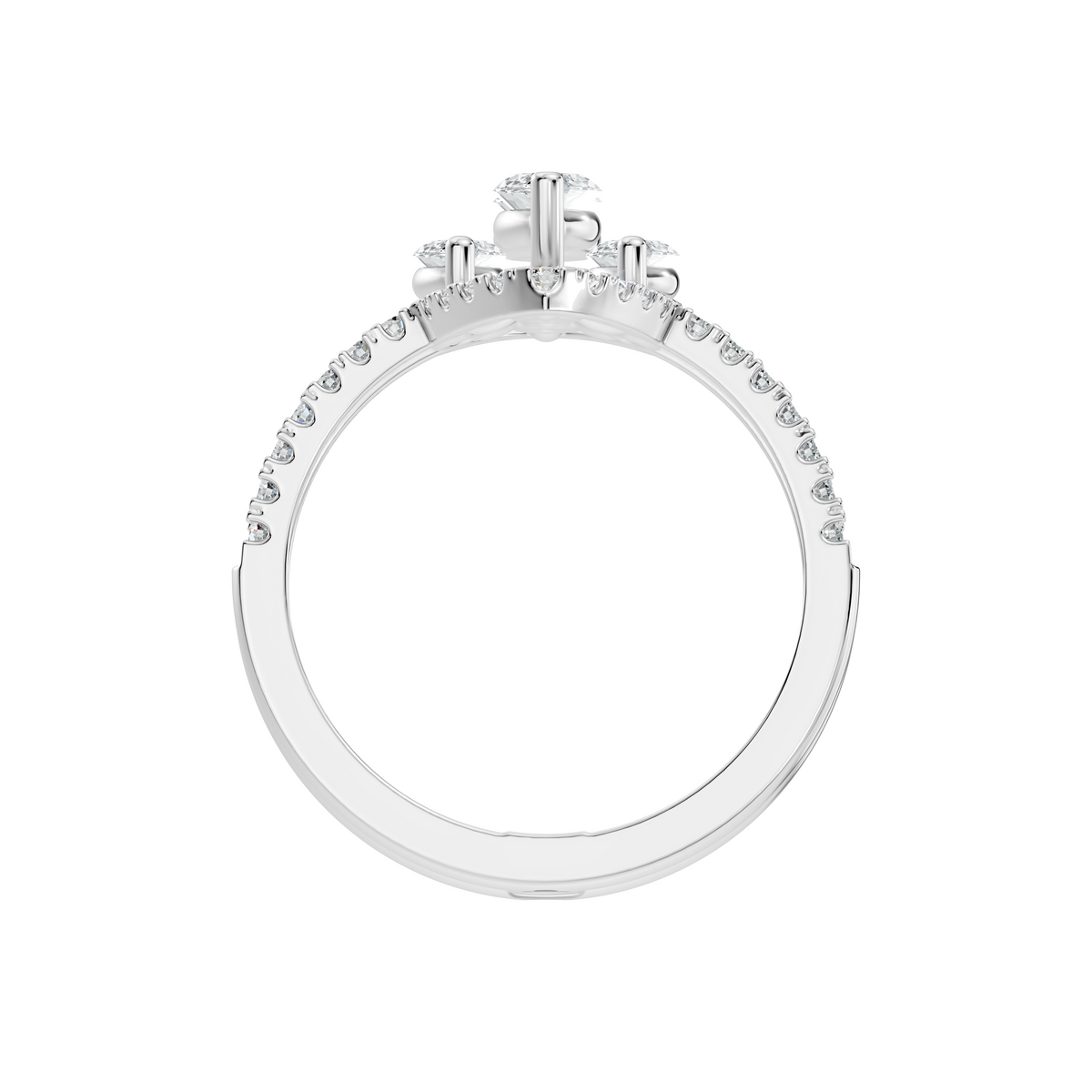 1.71Ct Marquise and Round Cut Top Grade Diamond Antique Vintage Art Deco Cluster Party Wear Ring For Her - HIGHCARAT DIAMONDS