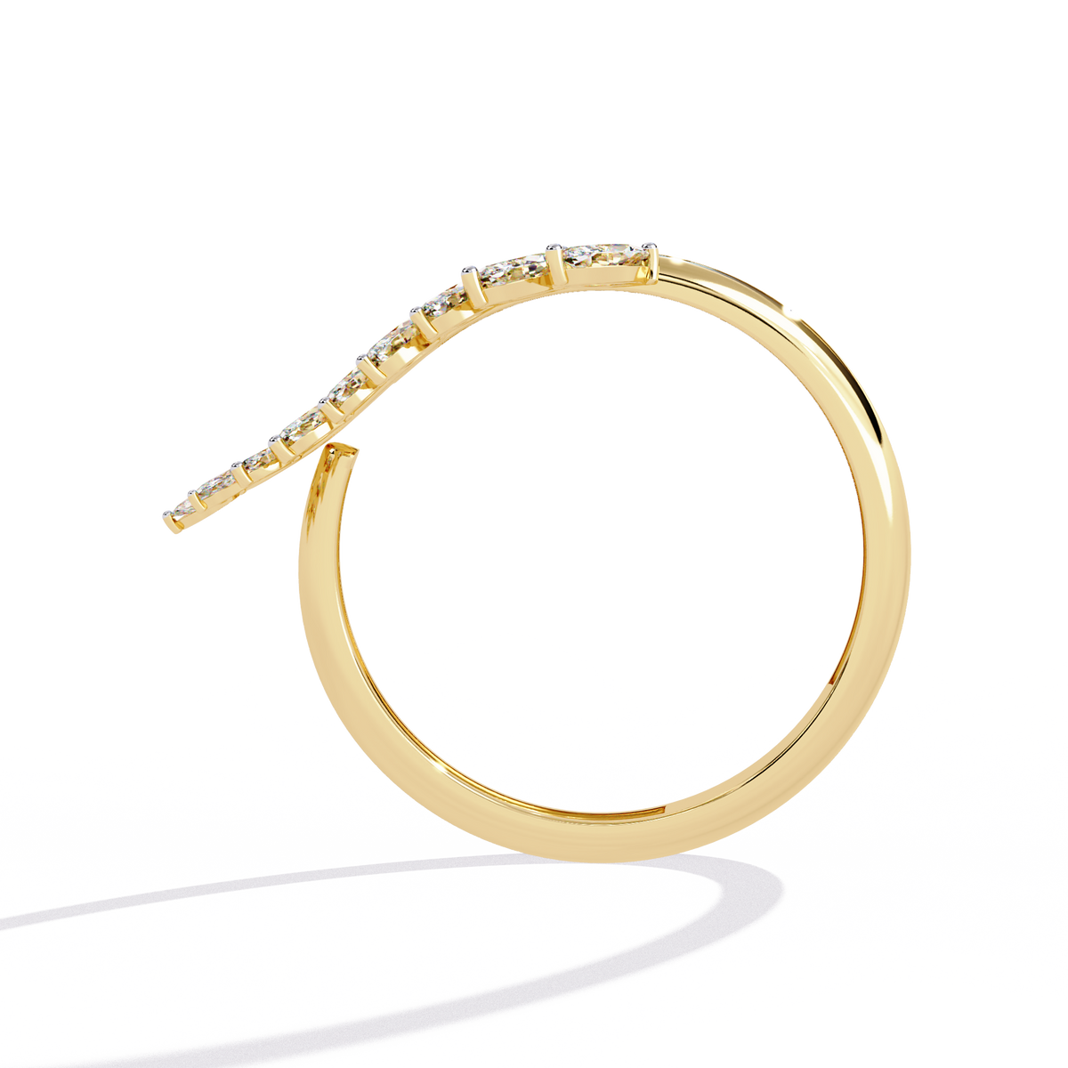 Marquise Cut Lab Grown Diamond Flora Inspired Leaf Olive Shape Antique Classics Statement Stacking Ring - HIGHCARAT DIAMONDS