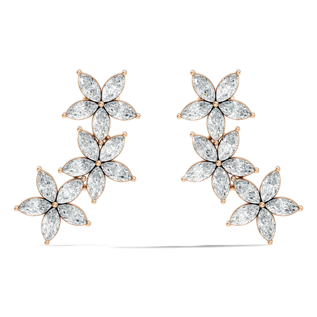Women’s Minimalist Marquise Cut Lab-Created Diamond Earrings Classic Elegance - HIGHCARAT DIAMONDS