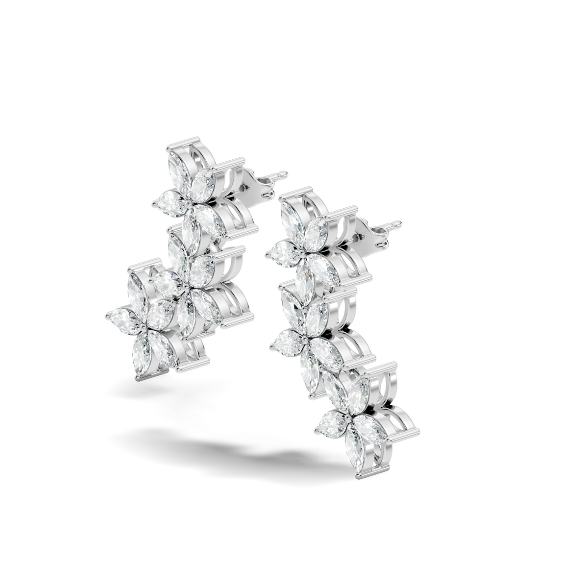 Women’s Minimalist Marquise Cut Lab-Created Diamond Earrings Classic Elegance - HIGHCARAT DIAMONDS