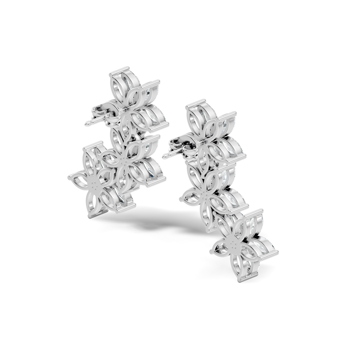 Women’s Minimalist Marquise Cut Lab-Created Diamond Earrings Classic Elegance - HIGHCARAT DIAMONDS