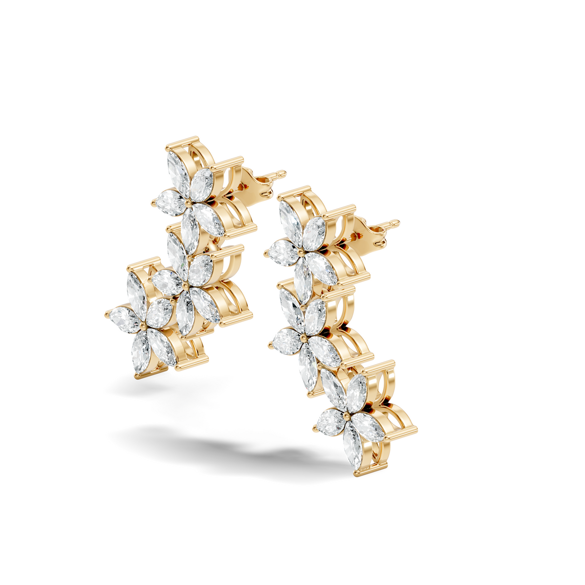 Women’s Minimalist Marquise Cut Lab-Created Diamond Earrings Classic Elegance - HIGHCARAT DIAMONDS
