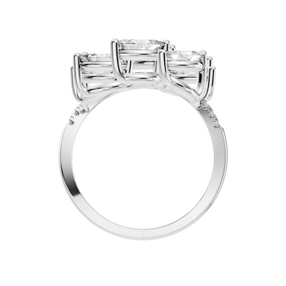 2.70Ct Marquise and Round Cut Diamond Unique Art Deco Vintage Stacking Engagement Ring For Women's - HIGHCARAT DIAMONDS