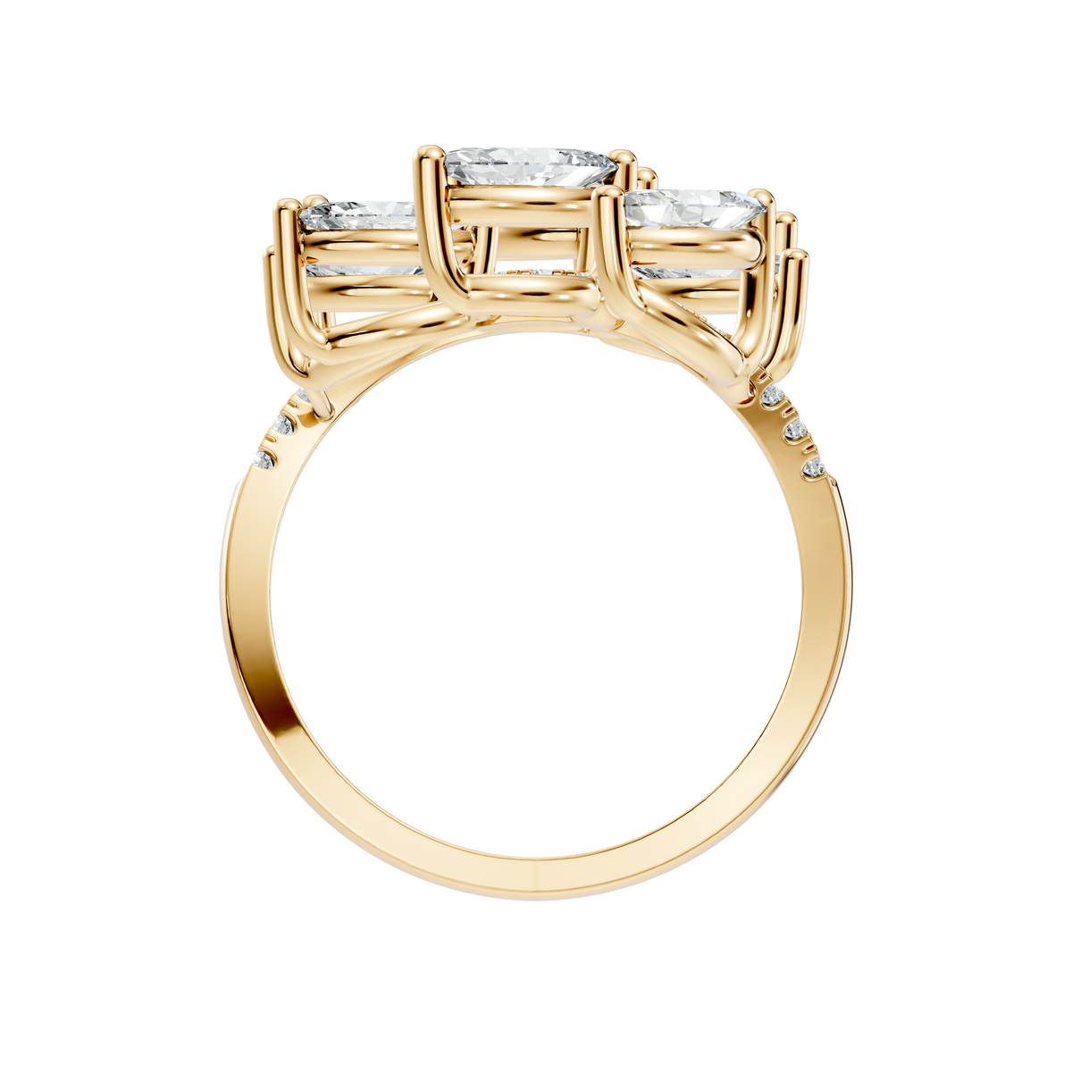 2.70Ct Marquise and Round Cut Diamond Unique Art Deco Vintage Stacking Engagement Ring For Women's - HIGHCARAT DIAMONDS