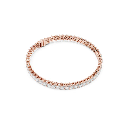 Marquise Cut 7.84Ct Lab Grown & Natural Diamond Unique Art Deco Perfect Stackable Party Wear Tennis Bracelet - HIGHCARAT DIAMONDS