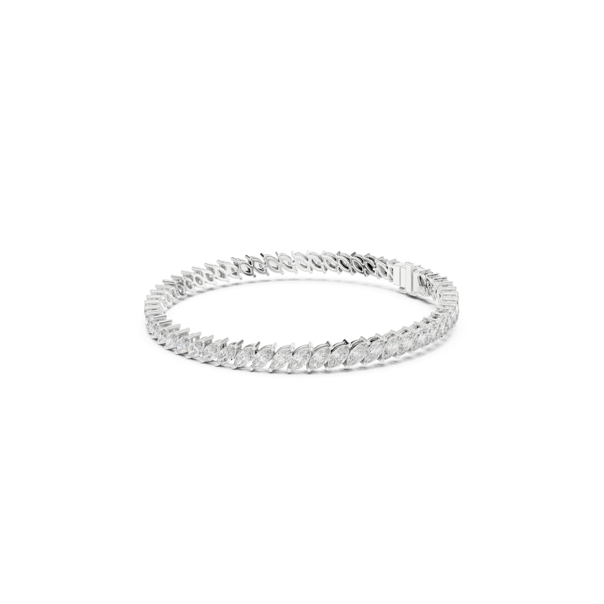 Marquise Cut 7.84Ct Lab Grown & Natural Diamond Unique Art Deco Perfect Stackable Party Wear Tennis Bracelet - HIGHCARAT DIAMONDS