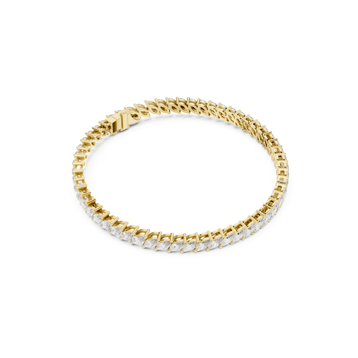 Marquise Cut 7.84Ct Lab Grown & Natural Diamond Unique Art Deco Perfect Stackable Party Wear Tennis Bracelet - HIGHCARAT DIAMONDS