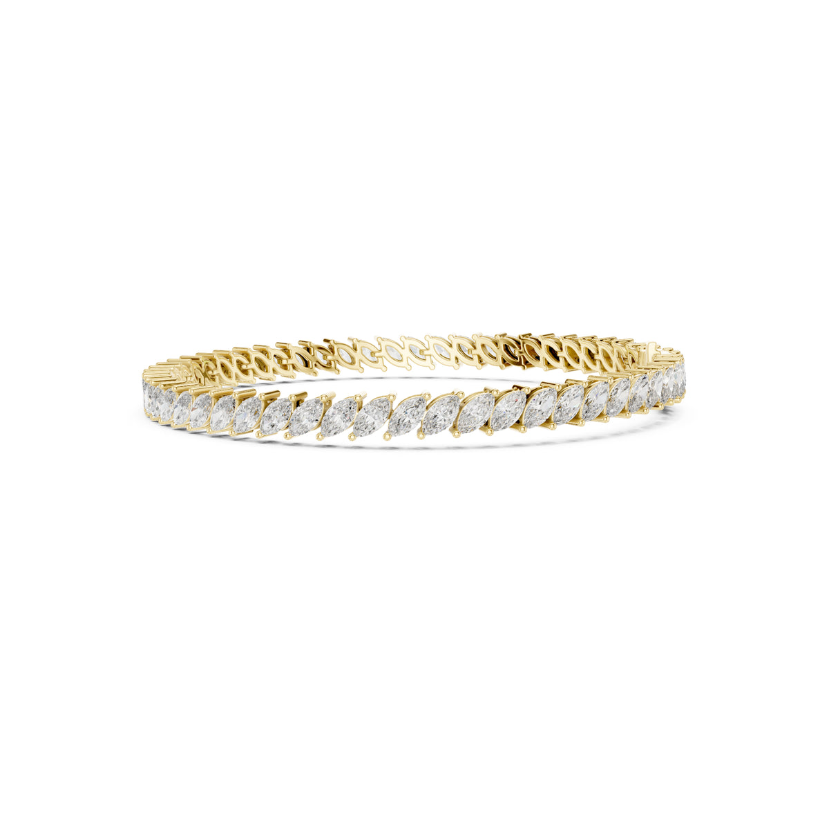 Marquise Cut 7.84Ct Lab Grown & Natural Diamond Unique Art Deco Perfect Stackable Party Wear Tennis Bracelet - HIGHCARAT DIAMONDS