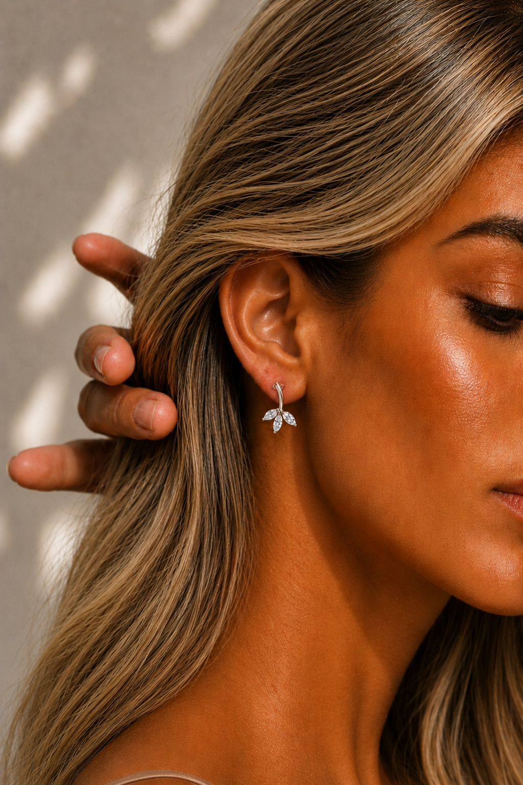 Marquise Cut Lab Grown Diamond Three Stone Drop Earring - HIGHCARAT DIAMONDS #wearthelook