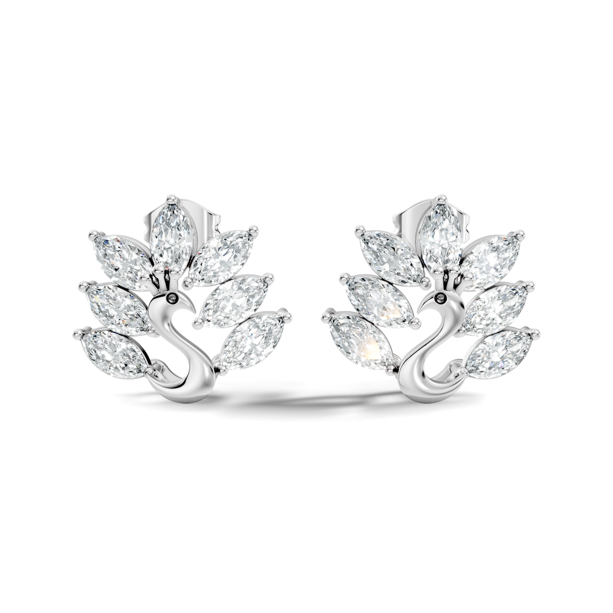 Marquise Cut 1.96 Ct Natural & Lab Grown Diamond Unique Diamond Earrings For Women - HIGHCARAT DIAMONDS