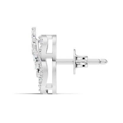 Marquise Cut Lab grown Diamond Leaf Halo Stud Earring - HIGHCARAT DIAMONDS