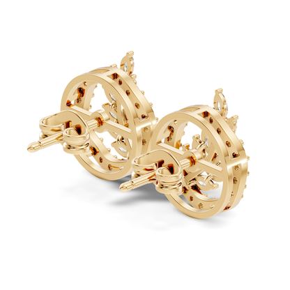 Marquise Cut Lab grown Diamond Leaf Halo Stud Earring - HIGHCARAT DIAMONDS
