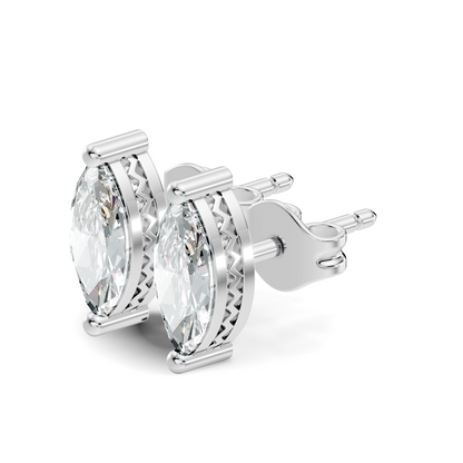 Marquise Shape 1.50 Ct Lab Grown Diamond Sparkling Daily Wear Diamond Earrings For Her - HIGHCARAT DIAMONDS