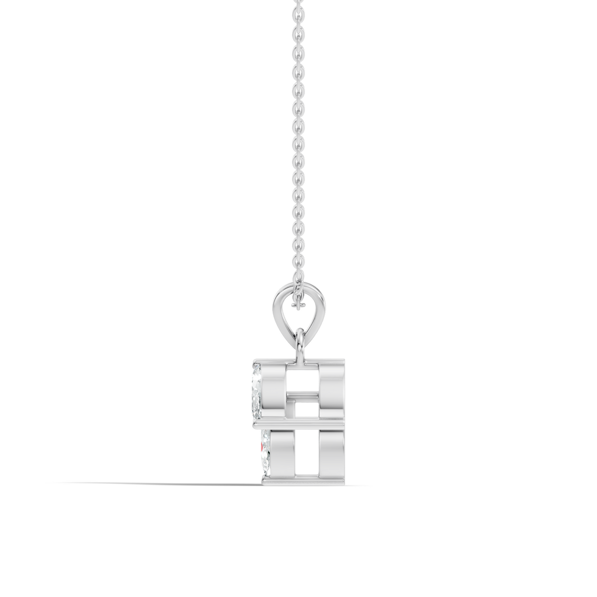 10k Solid Rose Gold Stunning Marquise Cut Lab Grown Diamond Pendant For Women - HIGHCARAT DIAMONDS