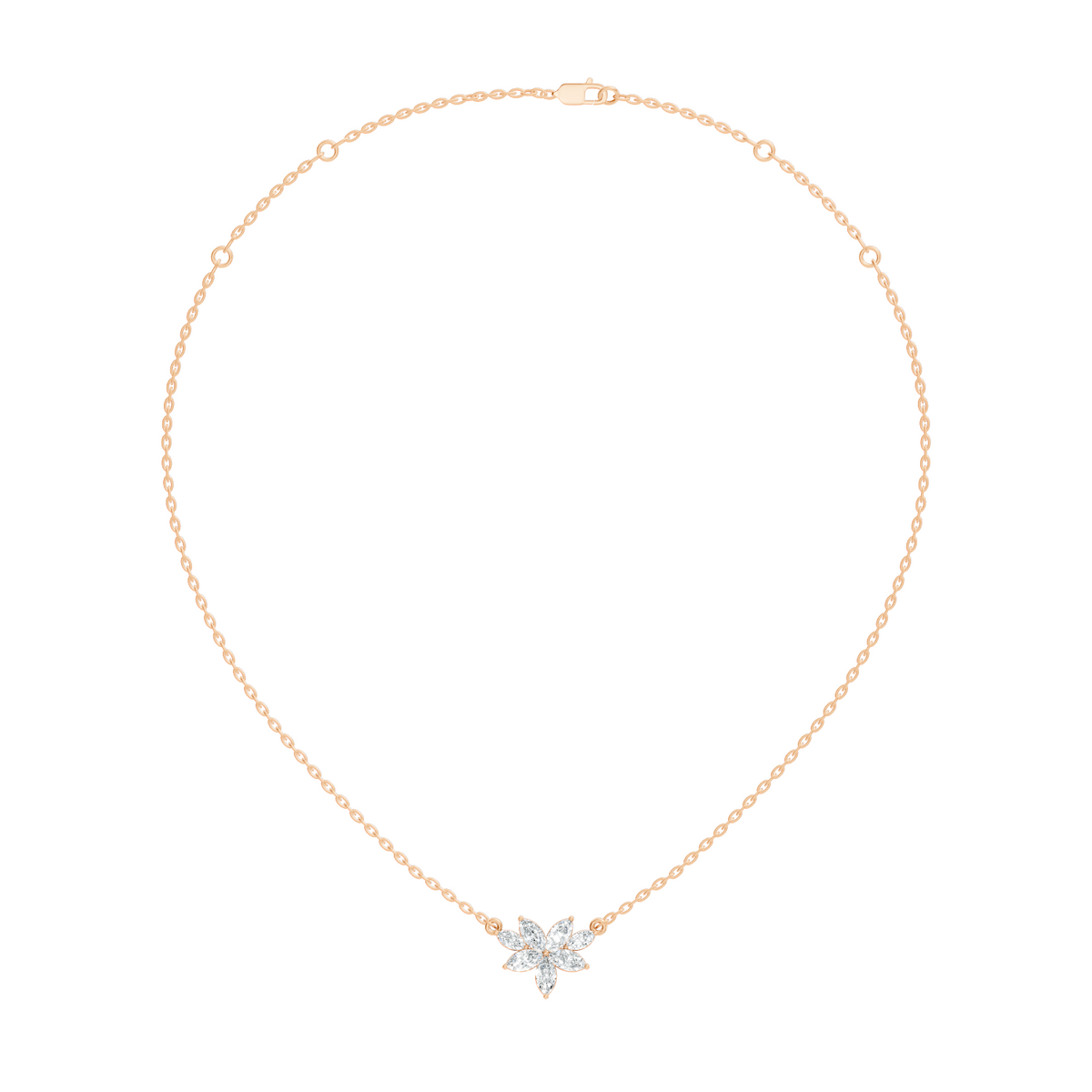 7 Stone Marquise Shape Natural-lab Grown Diamond Pendant For Women Birthday gift - HIGHCARAT DIAMONDS