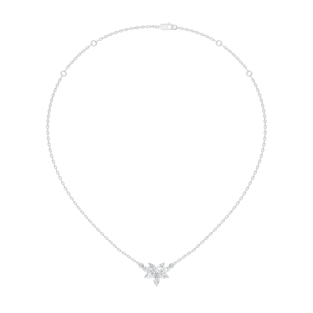 7 Stone Marquise Shape Natural-lab Grown Diamond Pendant For Women Birthday gift - HIGHCARAT DIAMONDS
