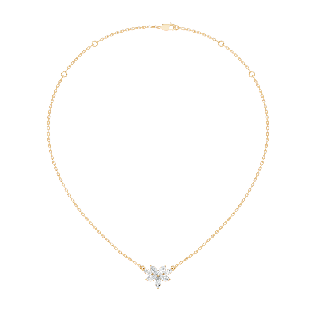 7 Stone Marquise Shape Natural-lab Grown Diamond Pendant For Women Birthday gift - HIGHCARAT DIAMONDS