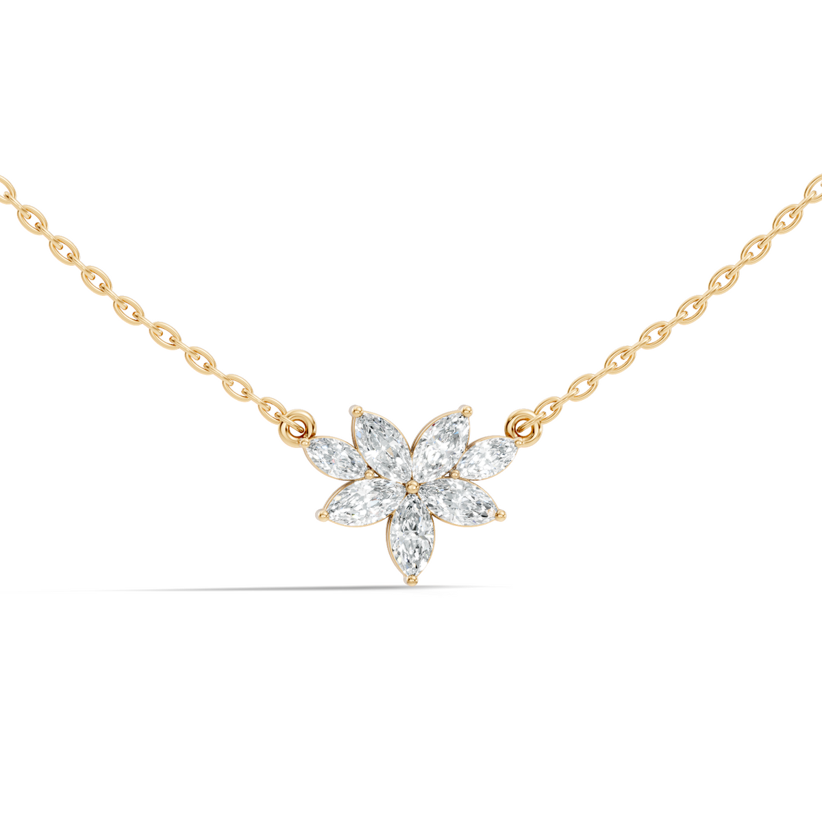 7 Stone Marquise Shape Natural-lab Grown Diamond Pendant For Women Birthday gift - HIGHCARAT DIAMONDS