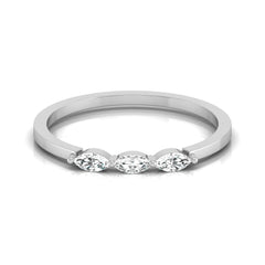 Marquise Diamond Band Ring For Her In 14 KT Gold Elegant Style For Everyday Use - HIGHCARAT DIAMONDS