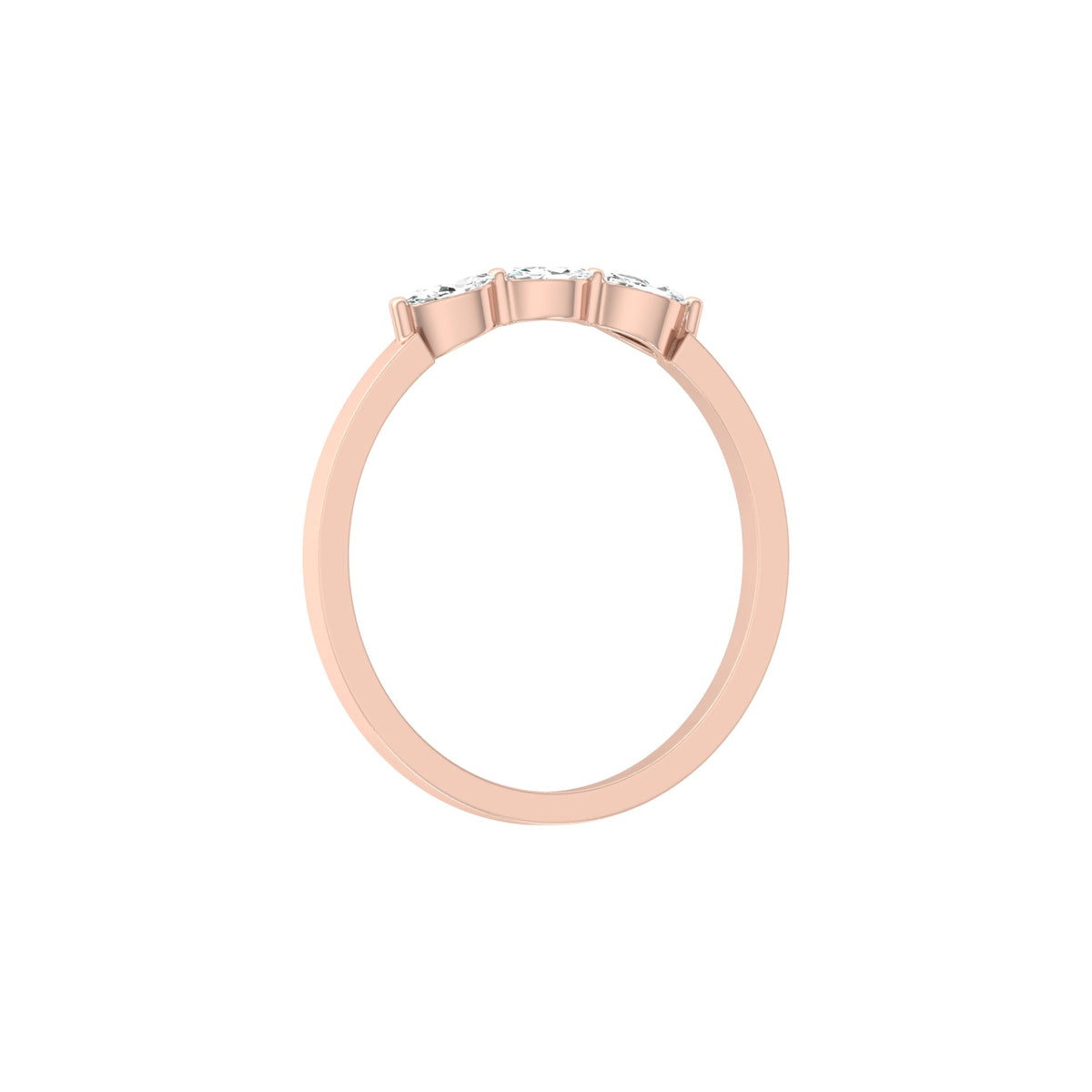 Marquise Diamond Band Ring For Her In 14 KT Gold Elegant Style For Everyday Use - HIGHCARAT DIAMONDS