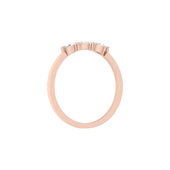 Marquise Diamond Band Ring For Her In 14 KT Gold Elegant Style For Everyday Use - HIGHCARAT DIAMONDS