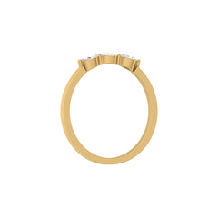 Marquise Diamond Band Ring For Her In 14 KT Gold Elegant Style For Everyday Use - HIGHCARAT DIAMONDS