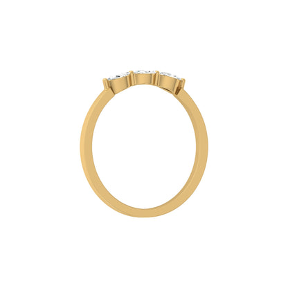 Marquise Diamond Band Ring For Her In 14 KT Gold Elegant Style For Everyday Use - HIGHCARAT DIAMONDS