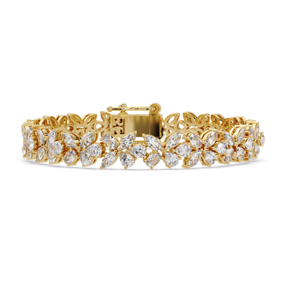 Marquise Lab Grown Diamond Floral Bracelet - HIGHCARAT DIAMONDS