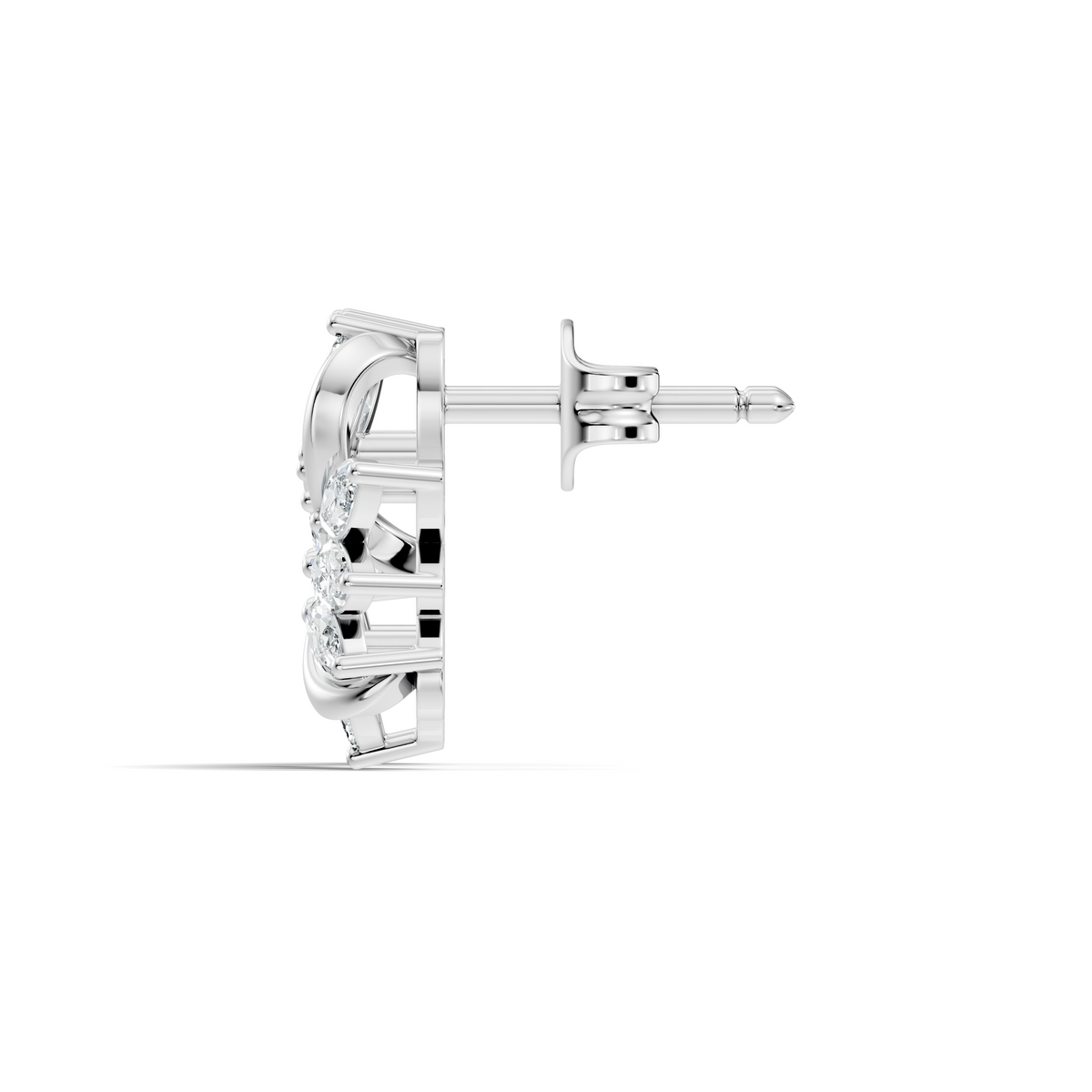 Women's 14K Gold Marquise Labgrown Diamond  Vintage Stud Earrings For Women's - HIGHCARAT DIAMONDS