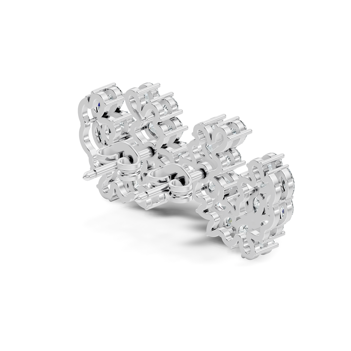 3.89 Ct Stunning Marquise And Pear Diamond Floral Stud Earrings Daliy Wear Earring For Women - HIGHCARAT DIAMONDS