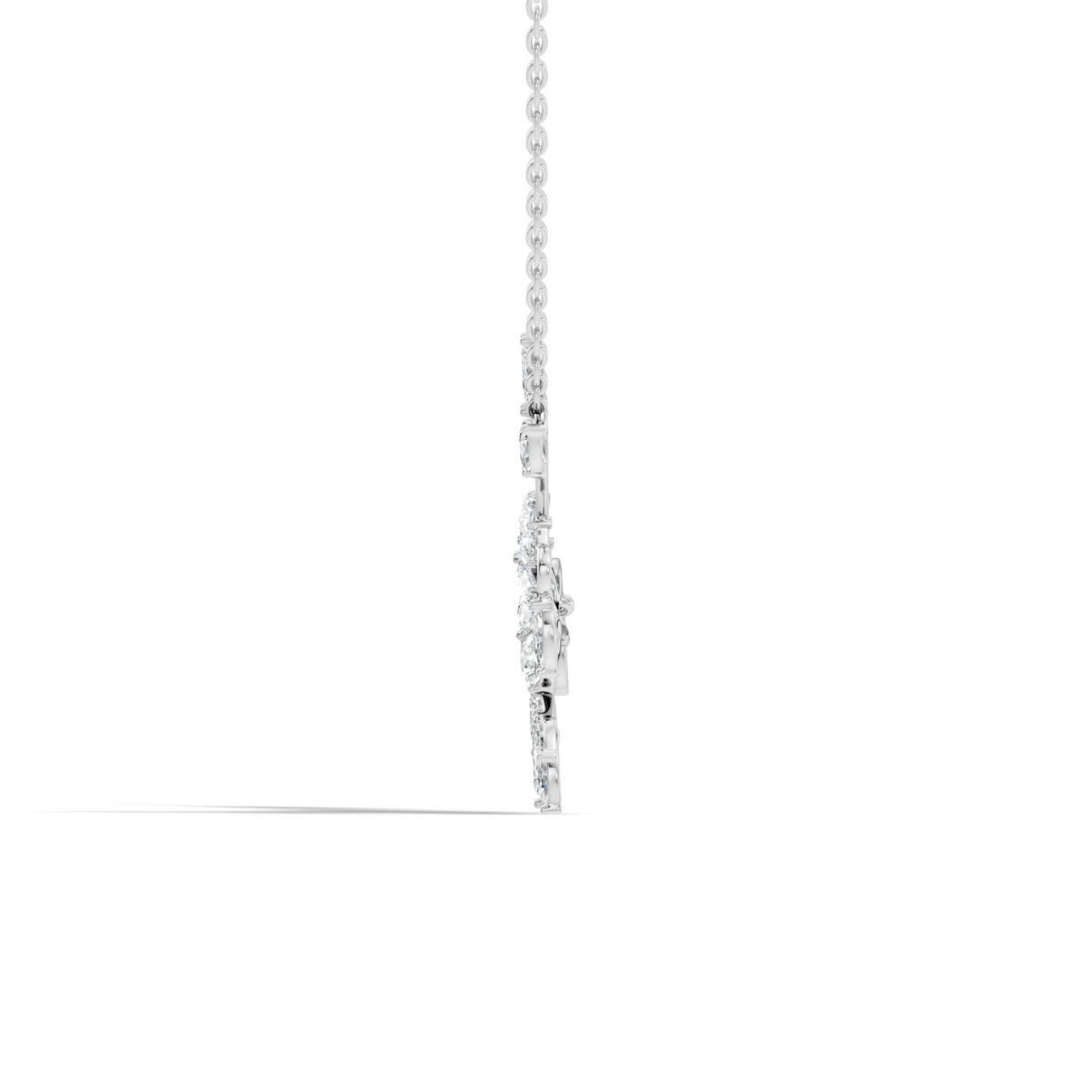 Round Cut Elegant Jewelry For Women New Pendant Natural Diamond Golden Blossom - HIGHCARAT DIAMONDS