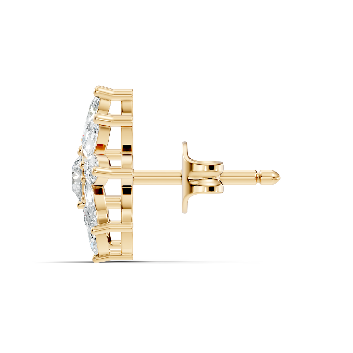 Marquise & Round Shape natural & Lab Grown Diamond Esthetical Diamond Earrings For Birthday Gift - HIGHCARAT DIAMONDS