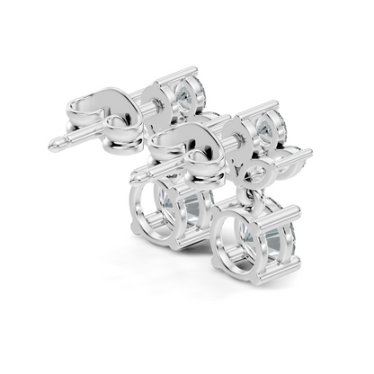 Timeless 1.60 Ct Lab Grown Round Brilliant & Marquise Diamond Drop Earrings - HIGHCARAT DIAMONDS