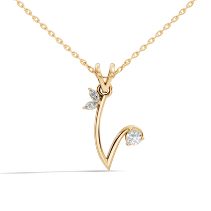 Shinning Round & Marquise Shape Diamond Beautiful Diamond Pendant For Anniversary Gift - HIGHCARAT DIAMONDS