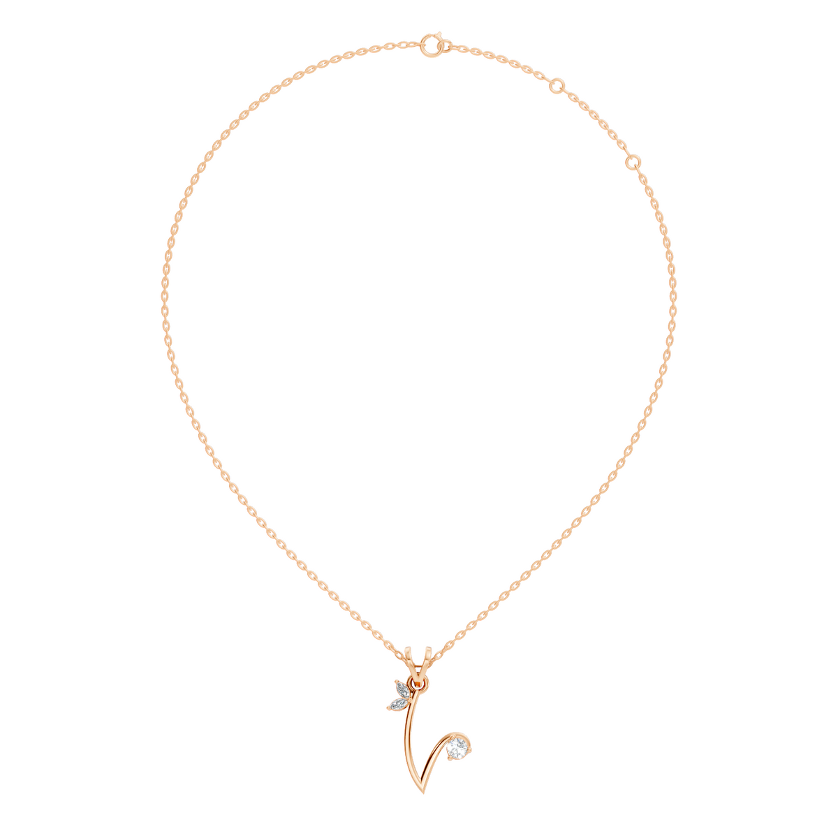 Shinning Round & Marquise Shape Diamond Beautiful Diamond Pendant For Anniversary Gift - HIGHCARAT DIAMONDS