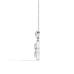14K Solid Gold Pendant With 0.98 CT Lab-Grown baguette Or Round Diamond Minimalist Jewelry - HIGHCARAT DIAMONDS