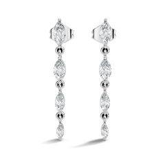 Marquise Cut Lab Grown & Natural Diamond Shinning 14k Solid Women Diamond Earrings - HIGHCARAT DIAMONDS
