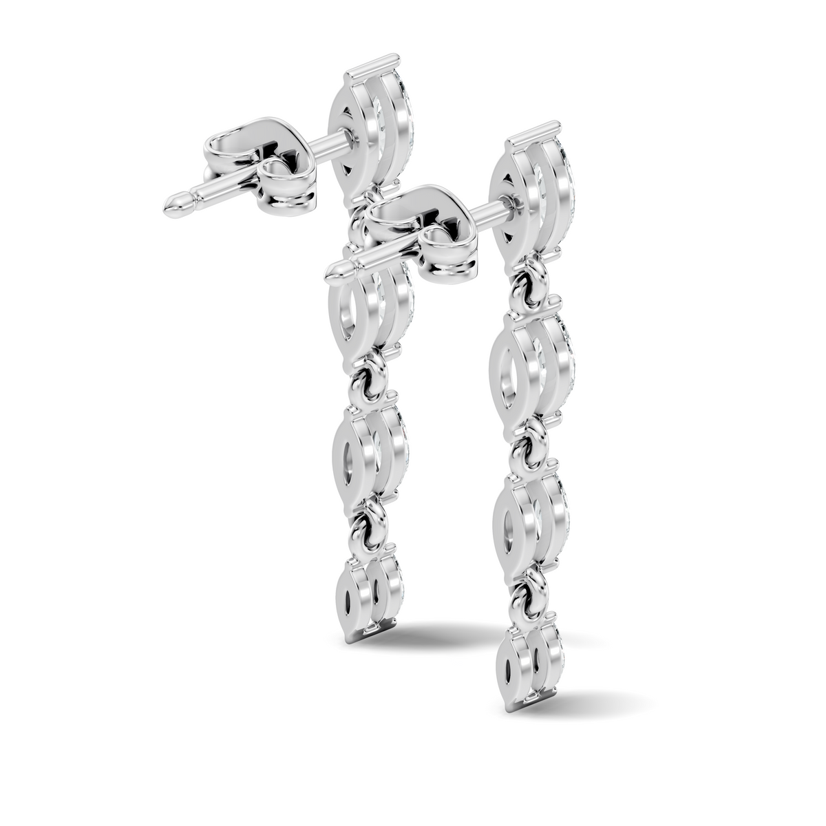 Marquise Cut Lab Grown & Natural Diamond Shinning 14k Solid Women Diamond Earrings - HIGHCARAT DIAMONDS