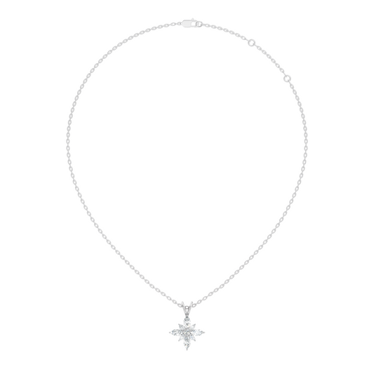 Timeless 14K Gold Marquise Cut Diamond Necklace Vintage Inspired Anniversary Gift For Her - HIGHCARAT DIAMONDS