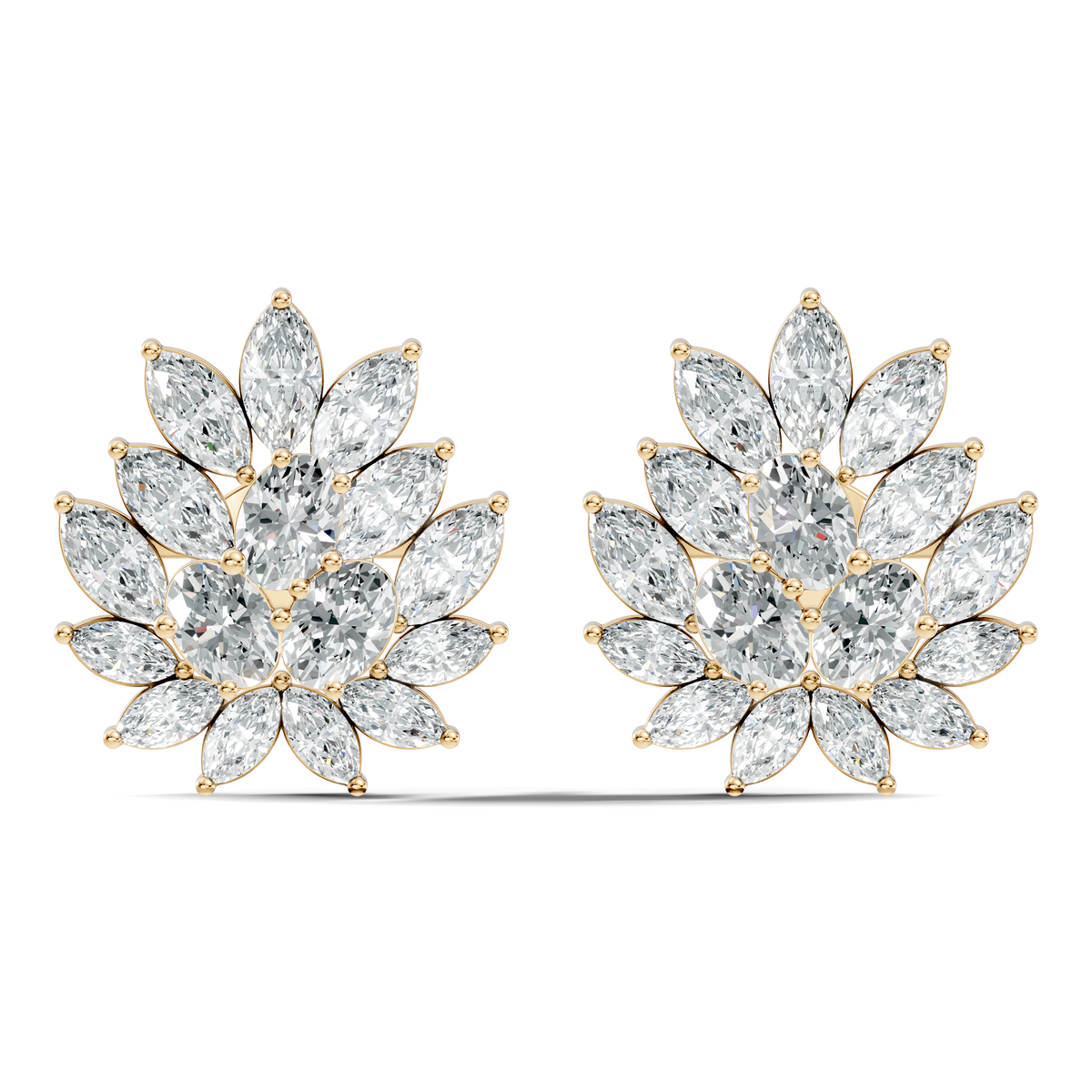 2.72 Ct Lab Grown and Natural Diamond Marquise & Oval Shape Diamond Dazzling Daily Wear Diamond Earrings - HIGHCARAT DIAMONDS