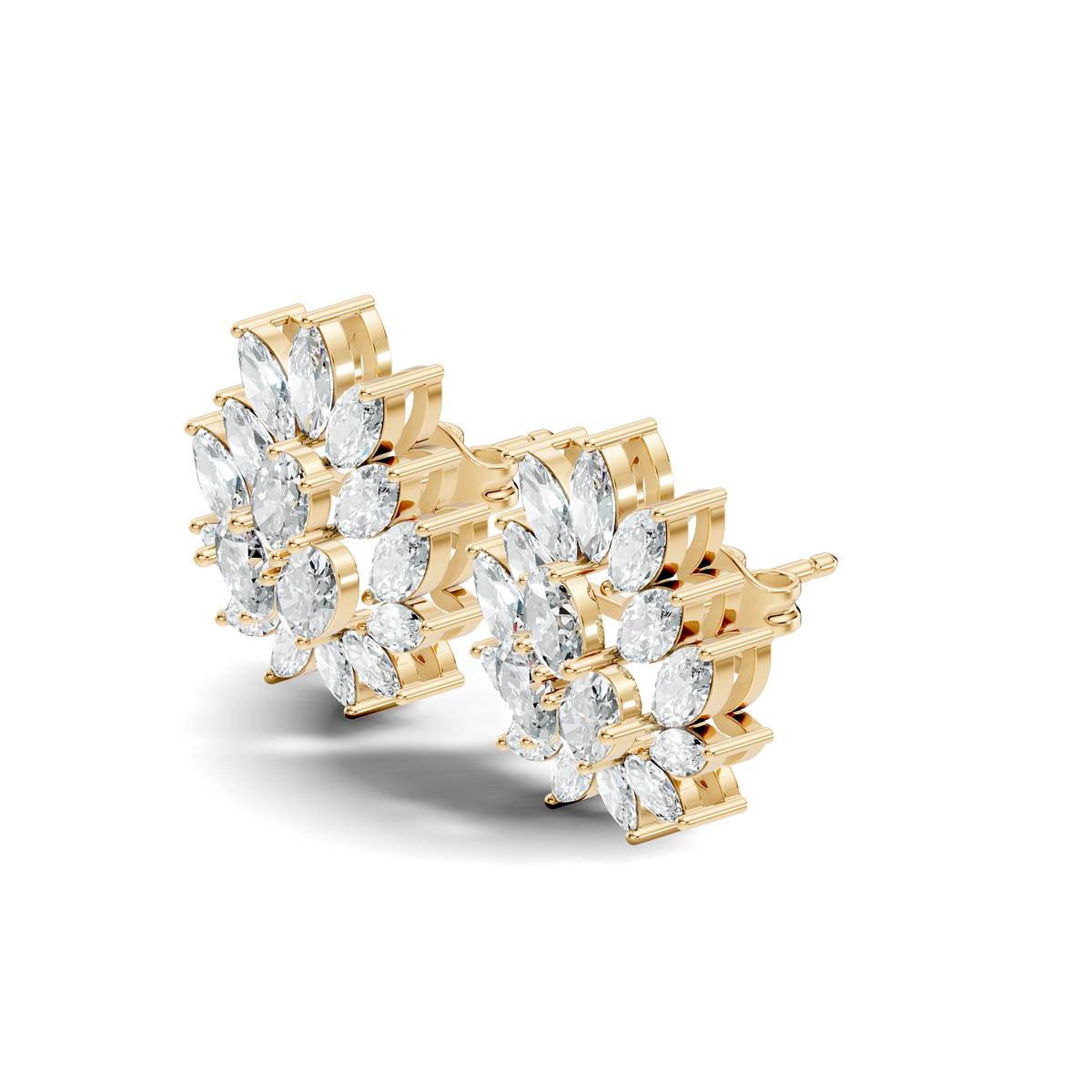 2.72 Ct Lab Grown and Natural Diamond Marquise & Oval Shape Diamond Dazzling Daily Wear Diamond Earrings - HIGHCARAT DIAMONDS