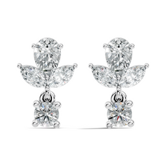1.51 CT Marquise & Pear Shape Lab Grown Diamond New Vintage Elegance tear drop stud Diamond Earring For Women's - HIGHCARAT DIAMONDS