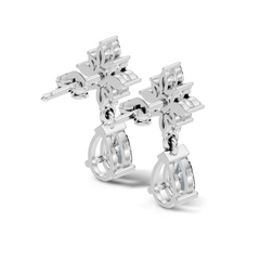 1.35 CT Pear Or Marquise Cut Diamond Tear Drop Earring Vintage Inspired Stud Earrings For Her - HIGHCARAT DIAMONDS