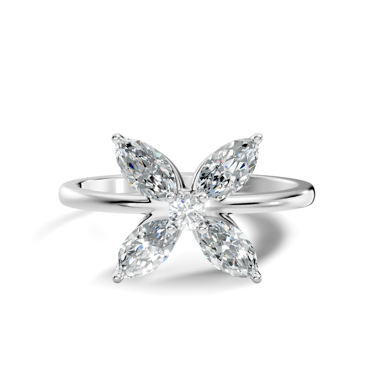 Round and Marquise Cut Lab Grown and Natural Diamond Vintage Minimalist Stunning Ring For Women's - HIGHCARAT DIAMONDS