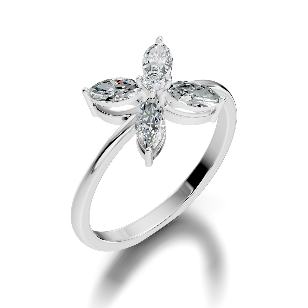 Round and Marquise Cut Lab Grown and Natural Diamond Vintage Minimalist Stunning Ring For Women's - HIGHCARAT DIAMONDS