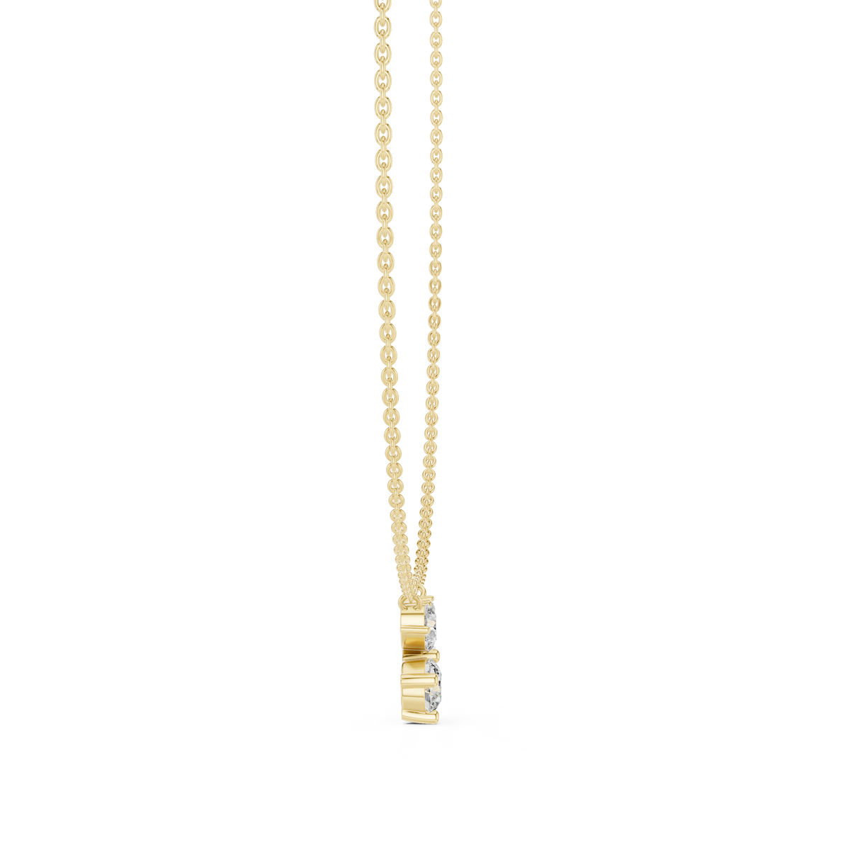 2.21 Carat Marquise ,Pear & Round Shape Lab Grown  Solitaire Vintage Four Stone Diamond Necklace For Party Wear Look - HIGHCARAT DIAMONDS